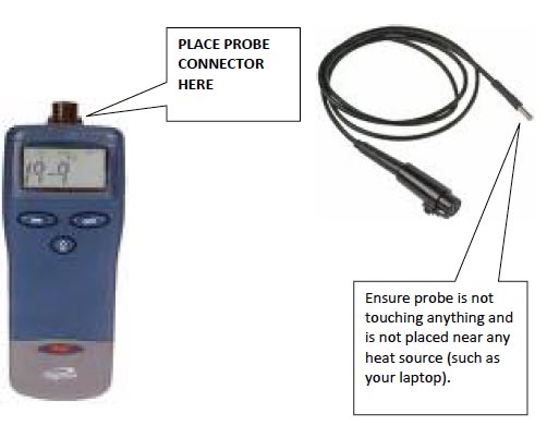 digital thermometer and probe