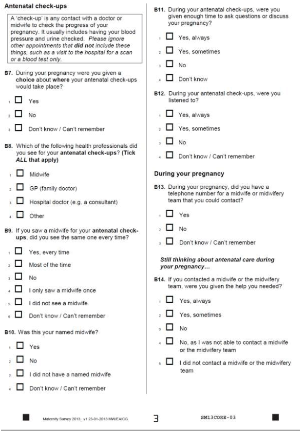 survey questionnaire