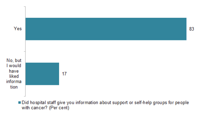Chart 9 Information about support or self-help groups (%)