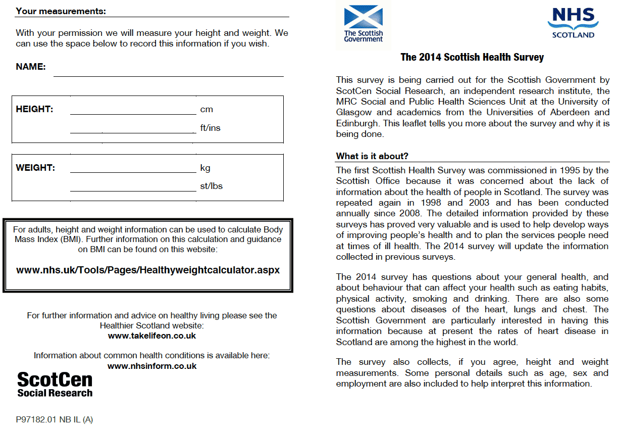 The 2014 Scottish Health Survey