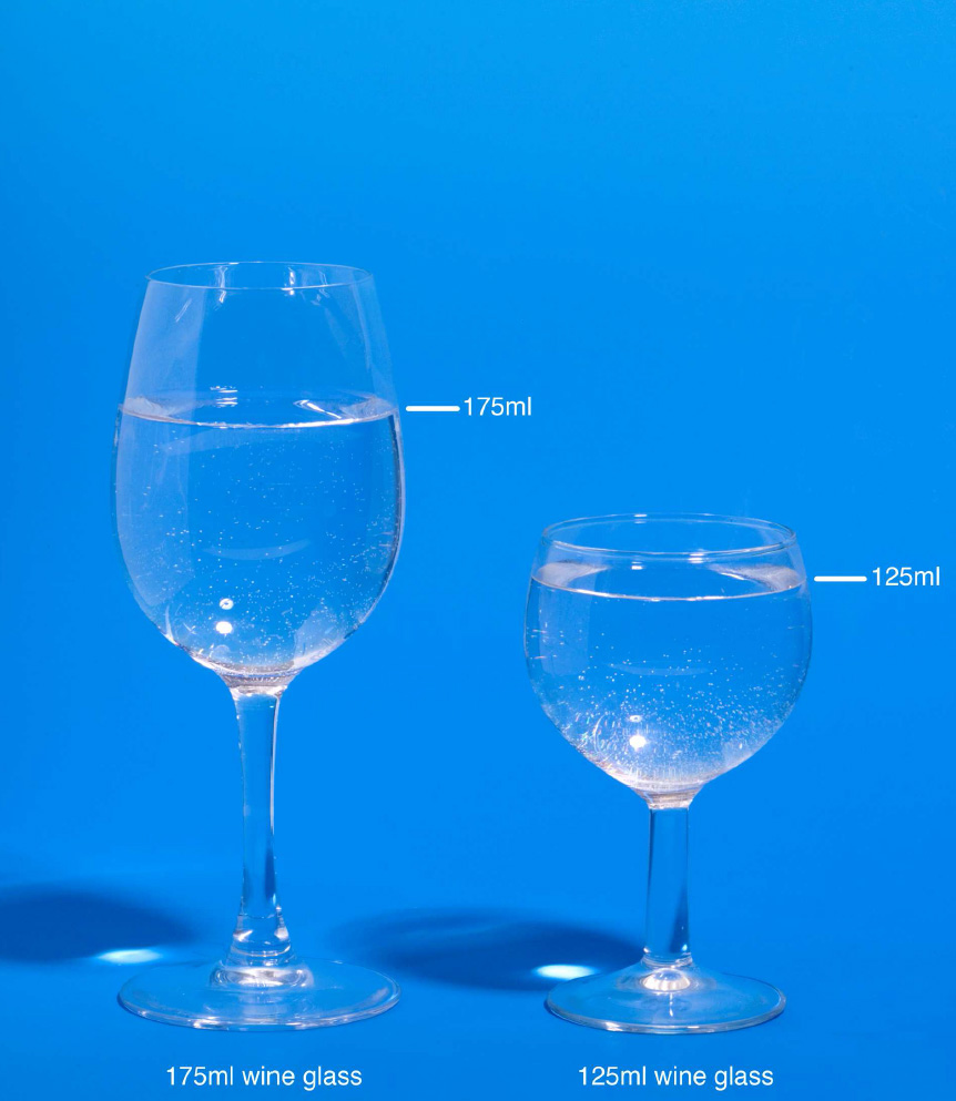 175ml and 125ml wine glass