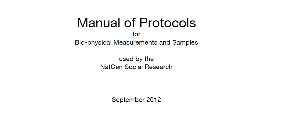 Manual of Protocols