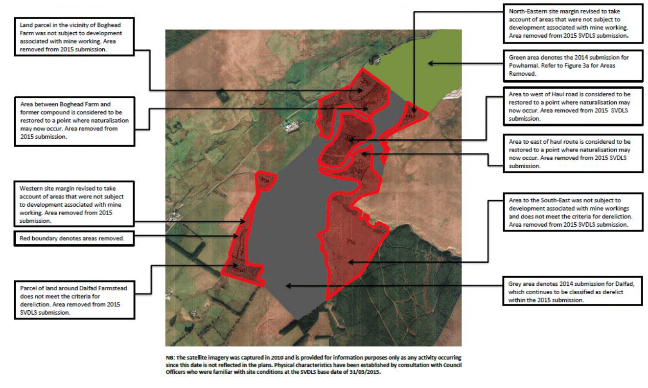 Figure 3: Dalfad Former Open Cast Coal Site - 2015 SVDLS Submission: Areas Removed