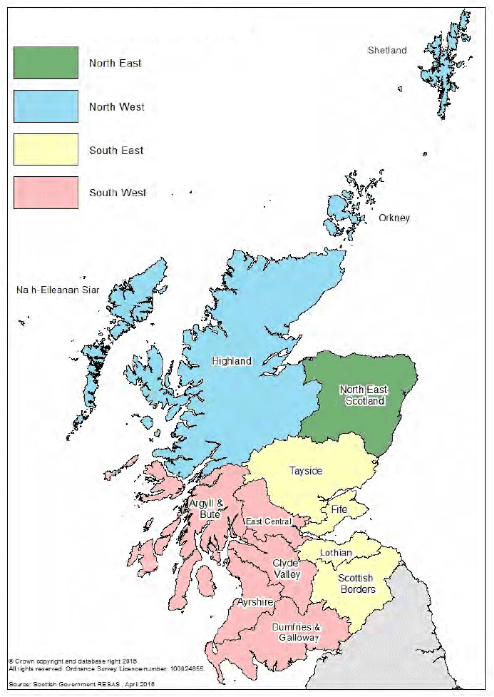 Map 1 Regions and sub-regions
