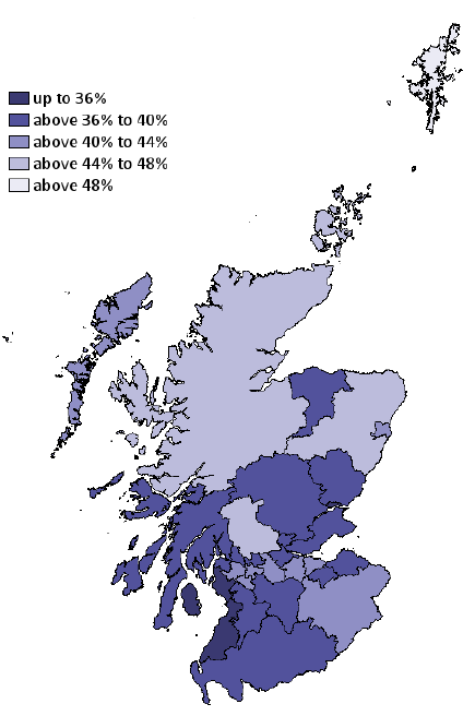 Figure 4: Employment Rate 2017 50 year olds and over (per cent)