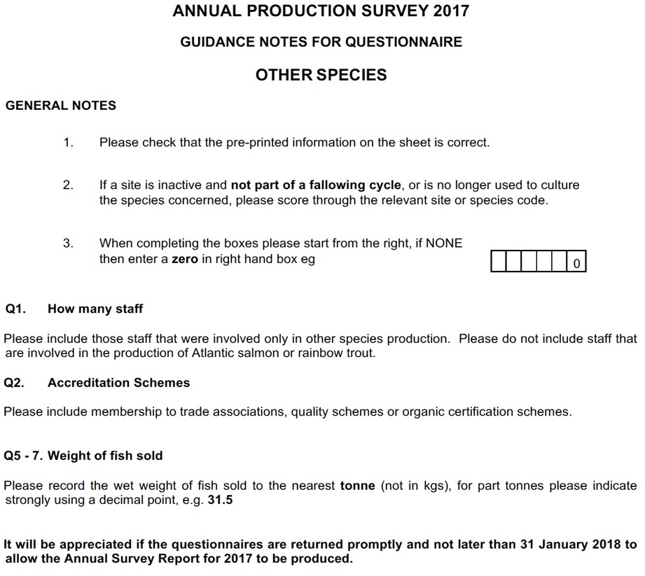 Questionnaires sent to Fish Farmers - part 8