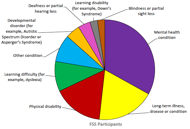 Figure 4: Types of long-term health condition reported by Fair Start Scotland participants, 3 April to 28 September 2018