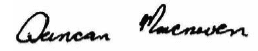 Duncan Macniven signature