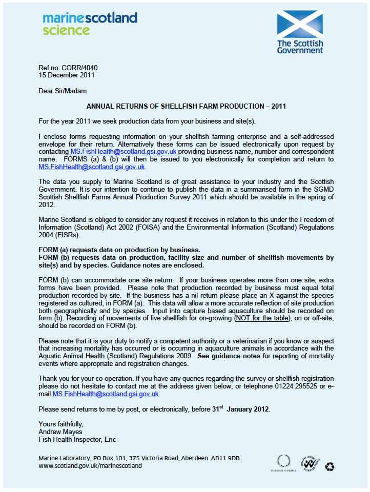 Appendix 1 - Covering Letter and Guidance Notes
