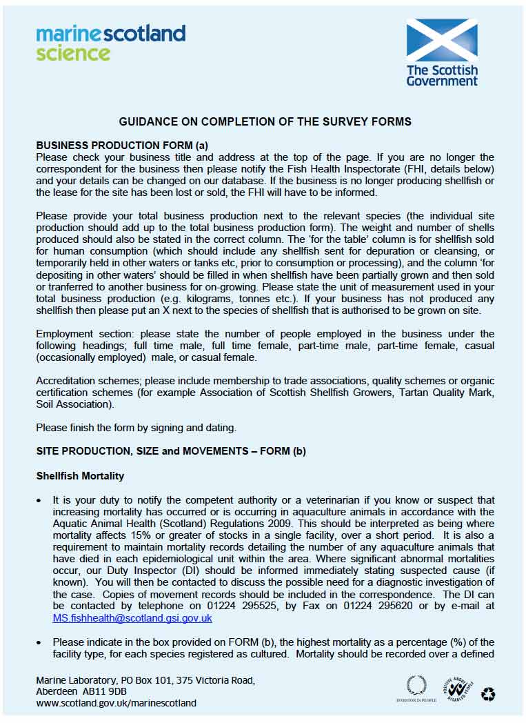 Appendix 1 - Covering Letter and Guidance Notes