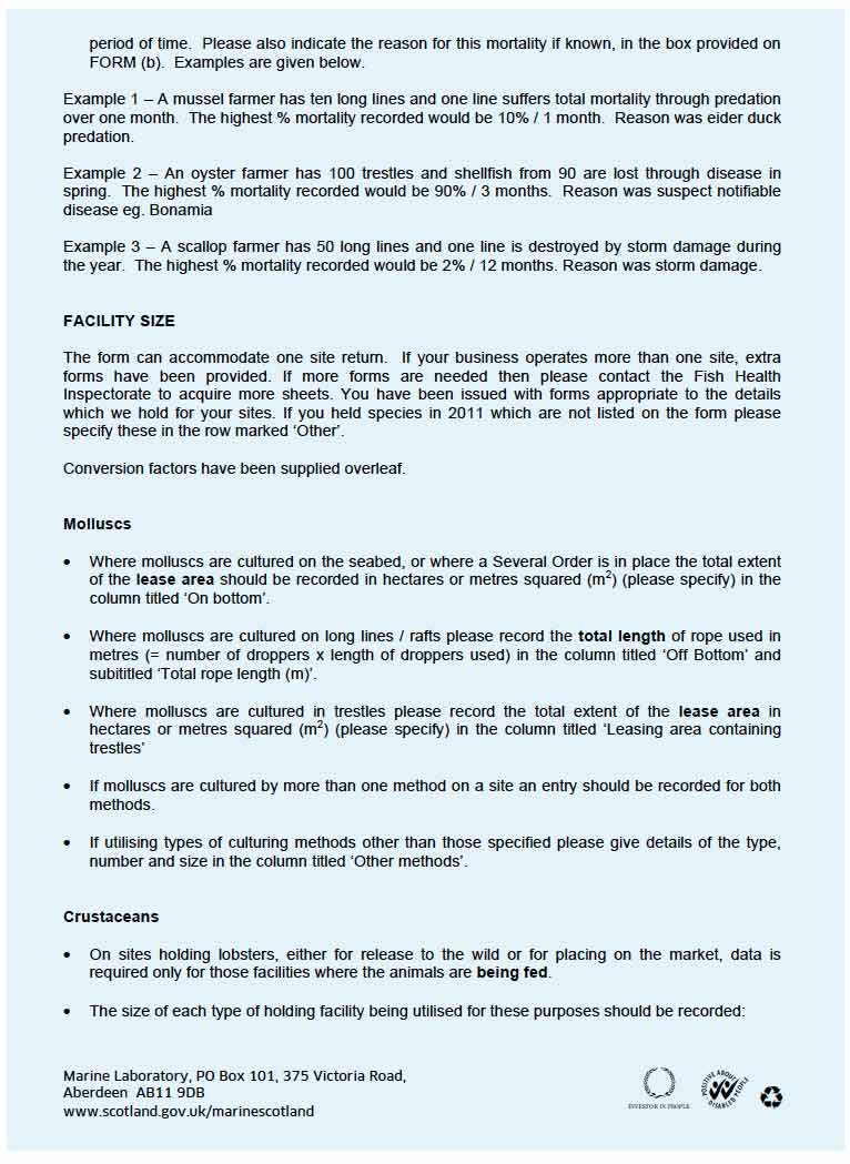 Appendix 1 - Covering Letter and Guidance Notes