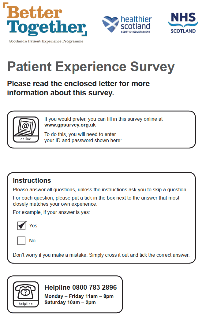 Patient Experience Survey Patient Experience Survey