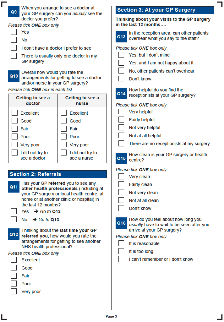 Patient Experience Survey Patient Experience Survey
