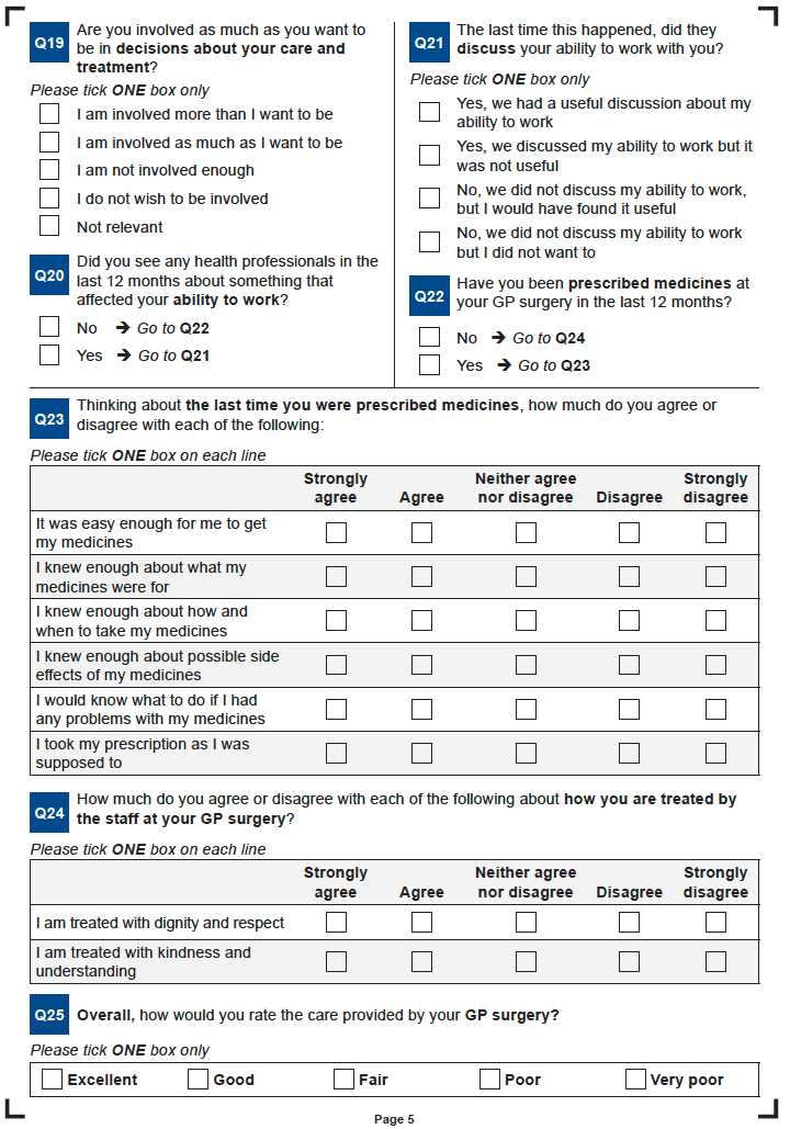 Patient Experience Survey Patient Experience Survey