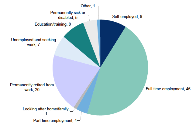 Figure 5.1: Current economic situation of adults aged 16 and over Figure 5.1: Current economic situation of adults aged 16 and over