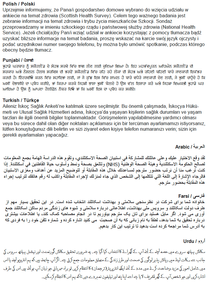 Language Translations Card Language Translations Card