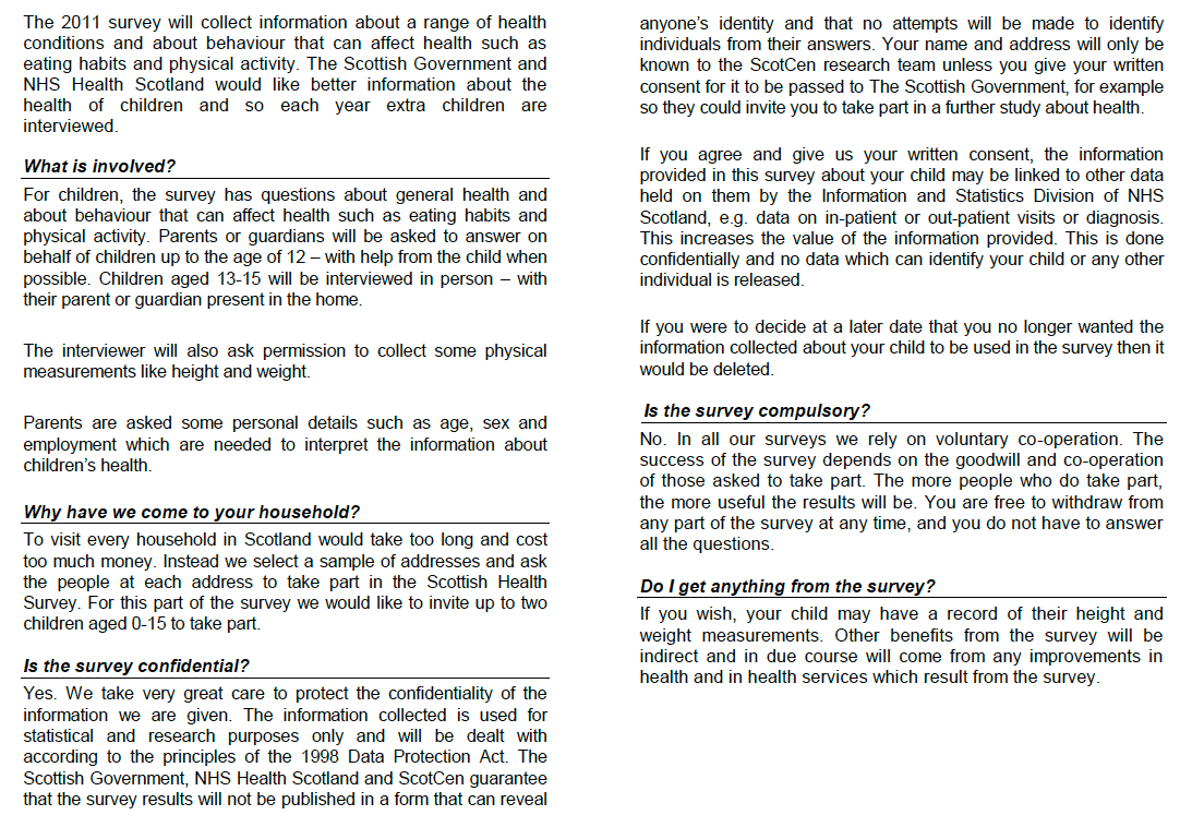 Stage 1 Leaflets - Interviewer Stage 1 Leaflets - Interviewer