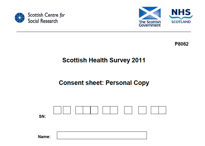 Consent sheet: Personal Copy Consent sheet: Personal Copy