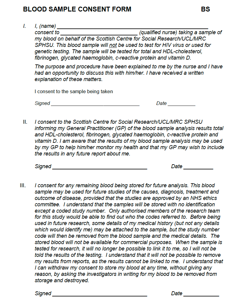 Consent sheet: Personal Copy Consent sheet: Personal Copy