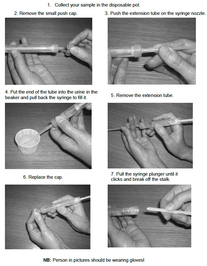 Urine sample syringe instructions Urine sample syringe instructions