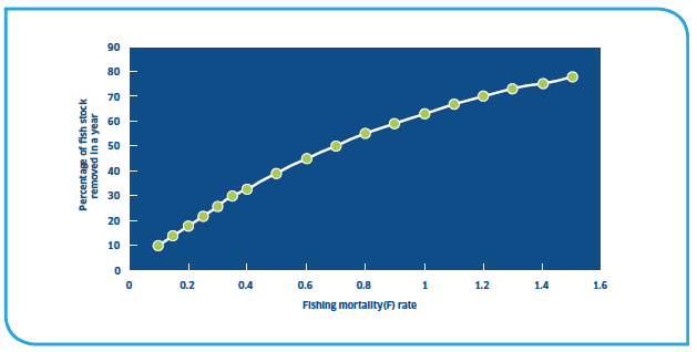 How fishing mortality rates (F) translate into annual removal rates