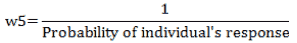 The adult non-response weight (w5)
