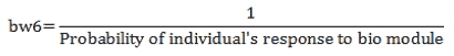 The biological module non-response weight (bw6)