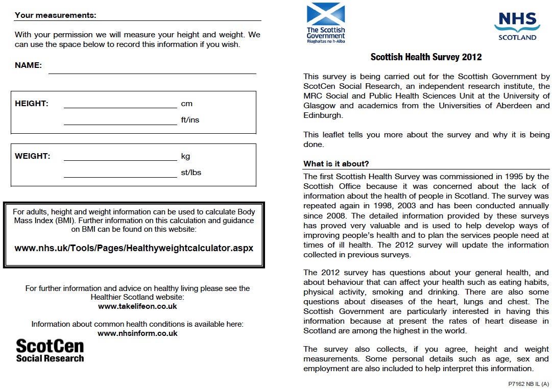 Information Leaflet for Adults (Version A sample – no biological module) - part 1