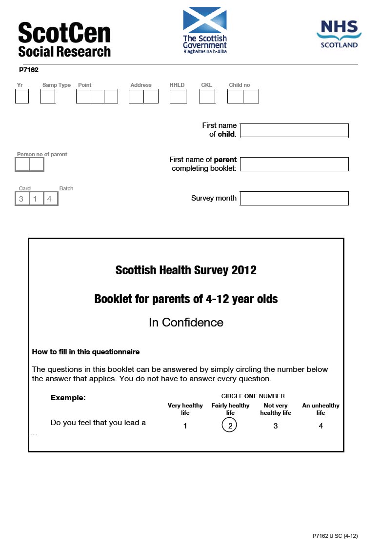 Booklet for parents of 4-12 year olds