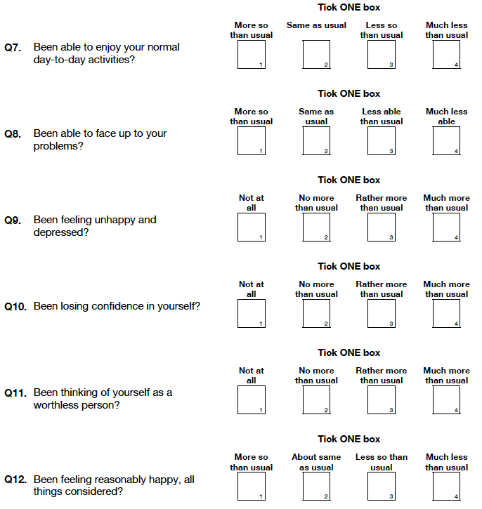 questions 7 to 12