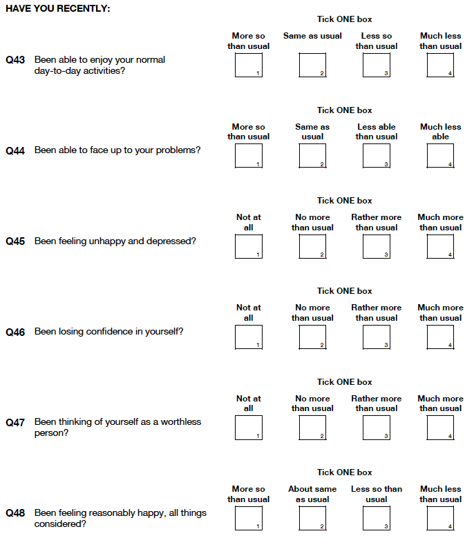 question 43 to 48