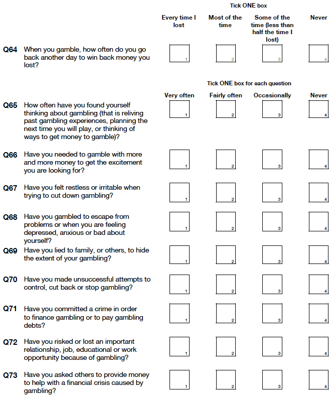 question 64 to 73
