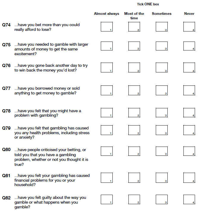 question 74 to 82