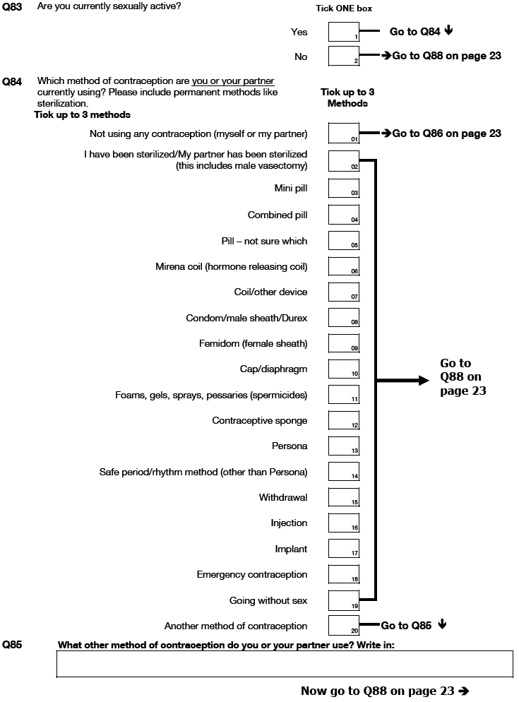 question 83 to 85