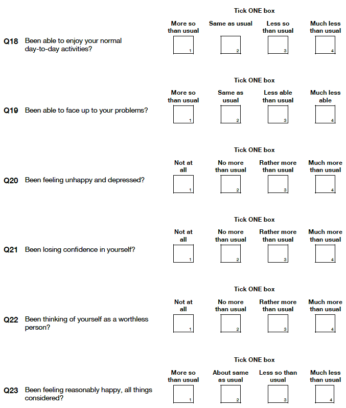 questions 18 to 23