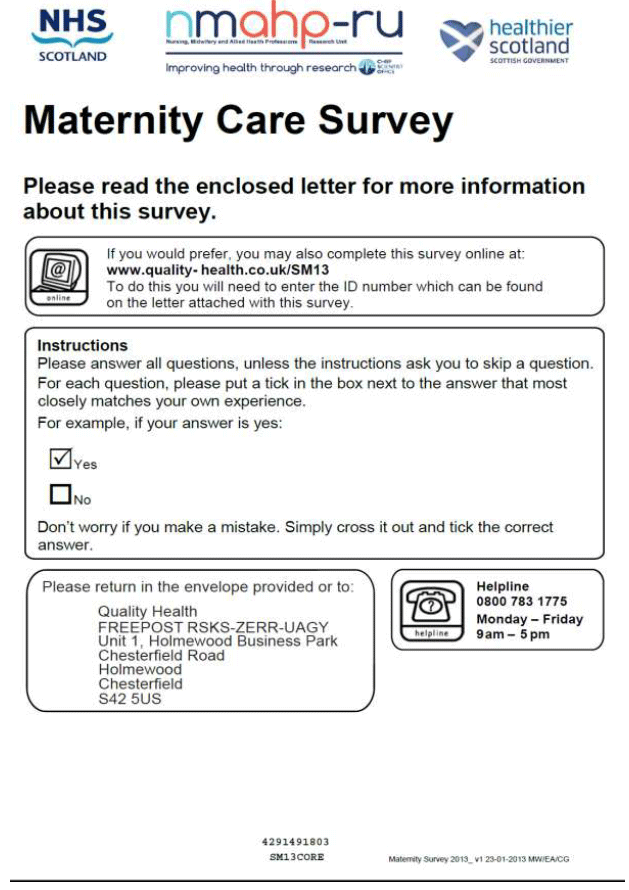 survey questionnaire