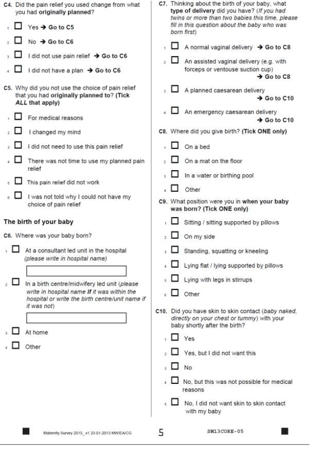 survey questionnaire