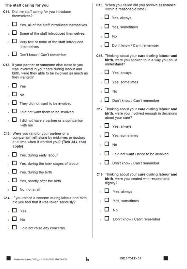 survey questionnaire