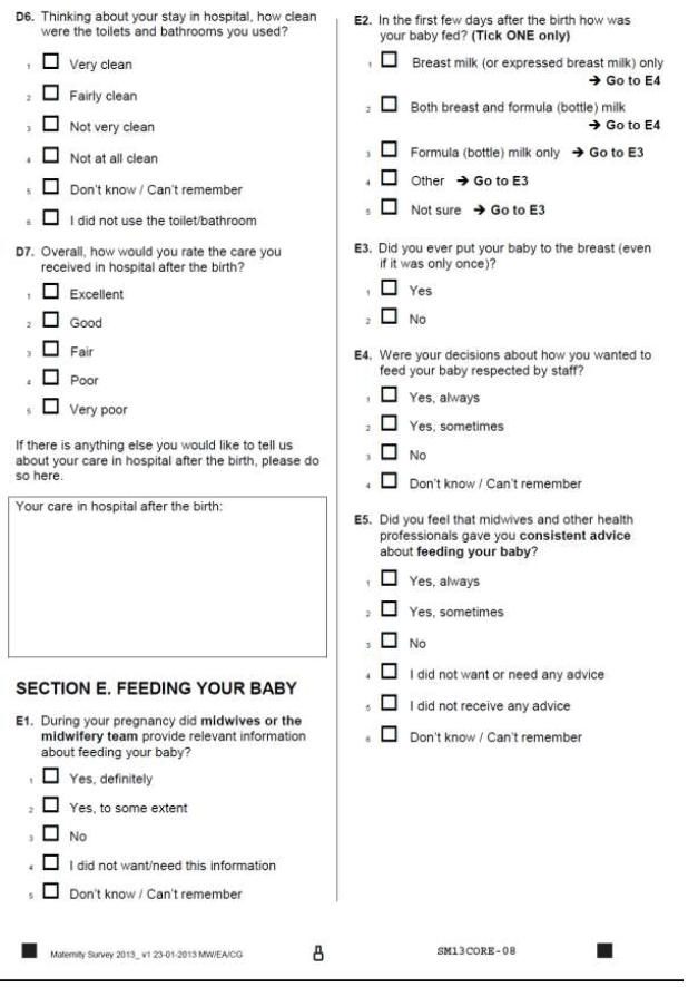 survey questionnaire