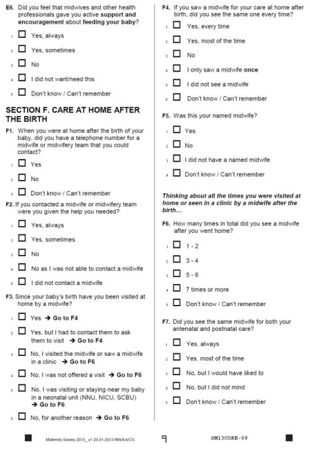 survey questionnaire