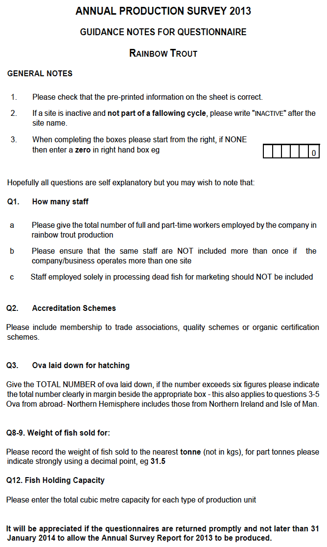 Annual Production Survey