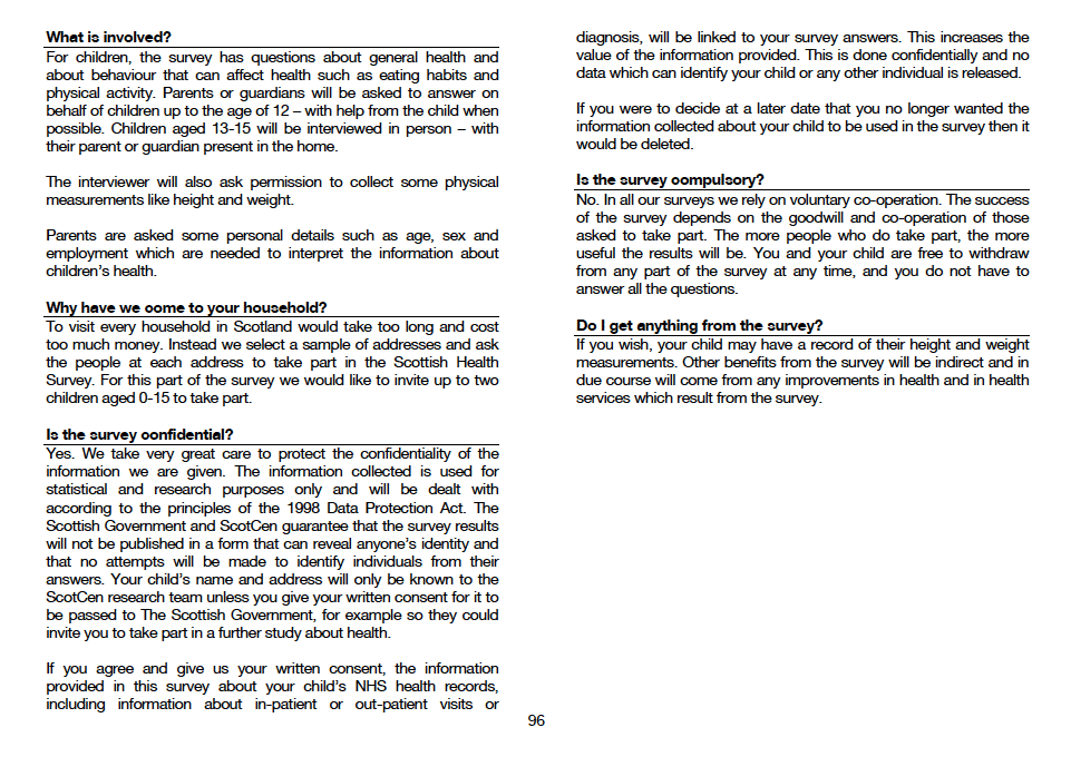 Information Leaflet for Parents (Child Boost only)