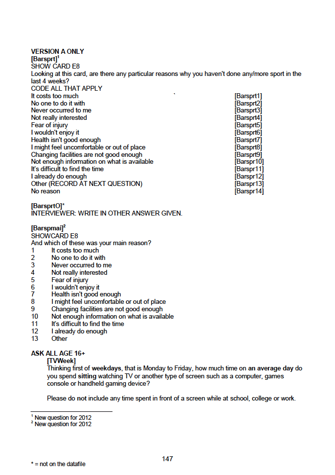 Household questionnaire, individual and biological module questionnaires