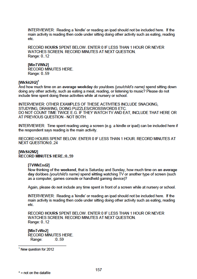 Household questionnaire, individual and biological module questionnaires