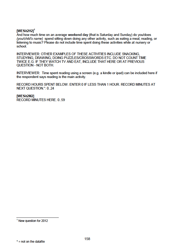 Household questionnaire, individual and biological module questionnaires