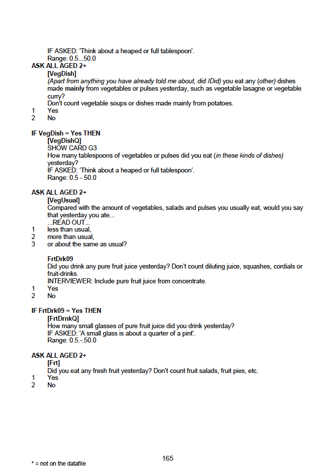 Household questionnaire, individual and biological module questionnaires