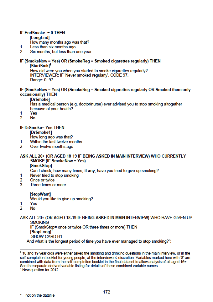 Household questionnaire, individual and biological module questionnaires