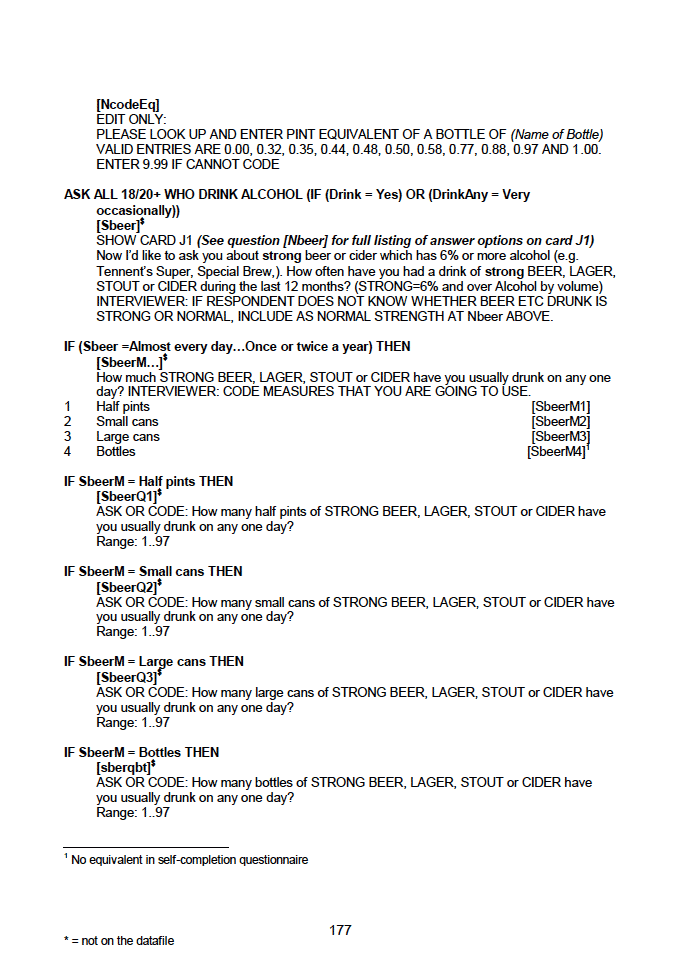 Household questionnaire, individual and biological module questionnaires