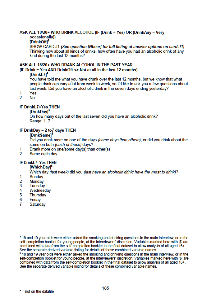 Household questionnaire, individual and biological module questionnaires