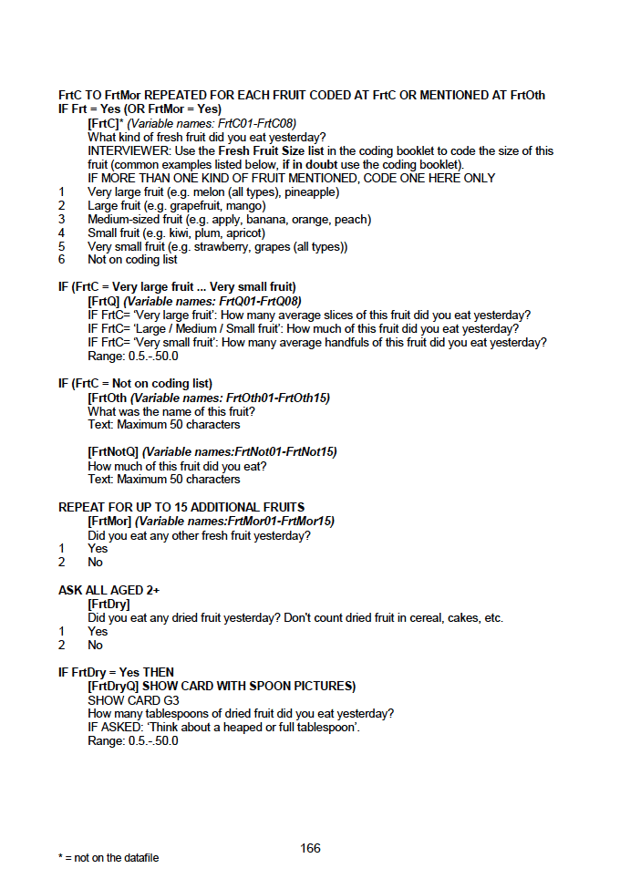Household questionnaire, individual and biological module questionnaires